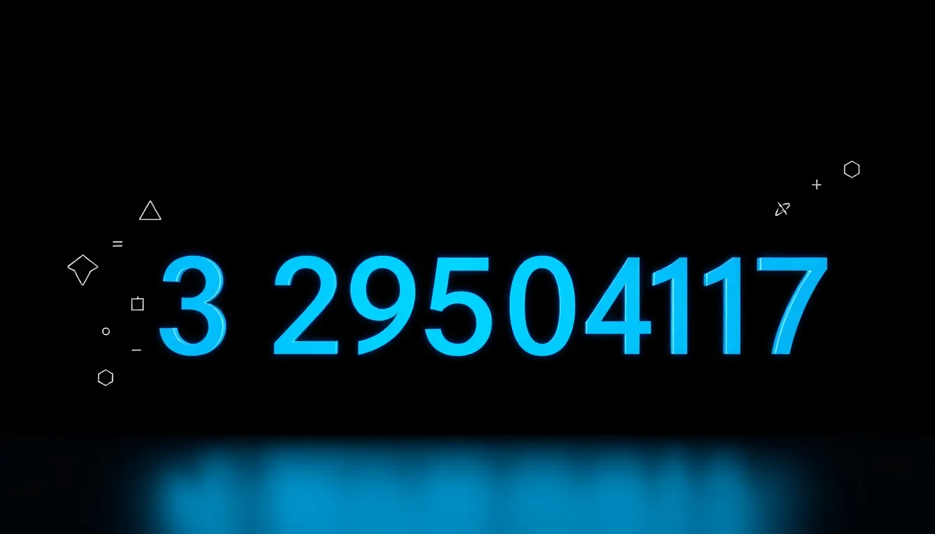 stylized representation of the number 3292510417 in a mathematical context.